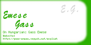 emese gass business card